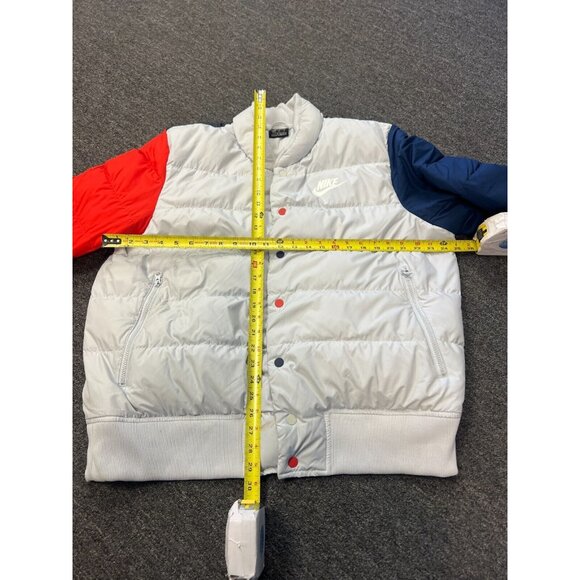 Nike Keep Warm Down Fill Color Buttons Quilt Bomber Puffer Jacket Men Sz XL FLAW - Picture 13 of 16